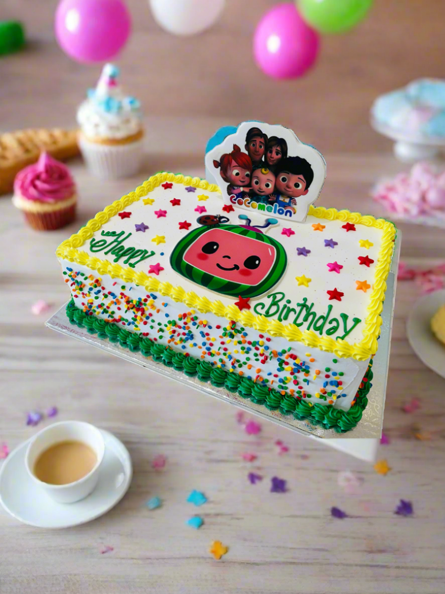 Cocomelon & Stars Cream Cake