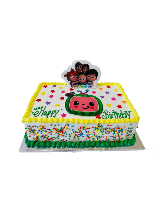Cocomelon & Stars Cream Cake
