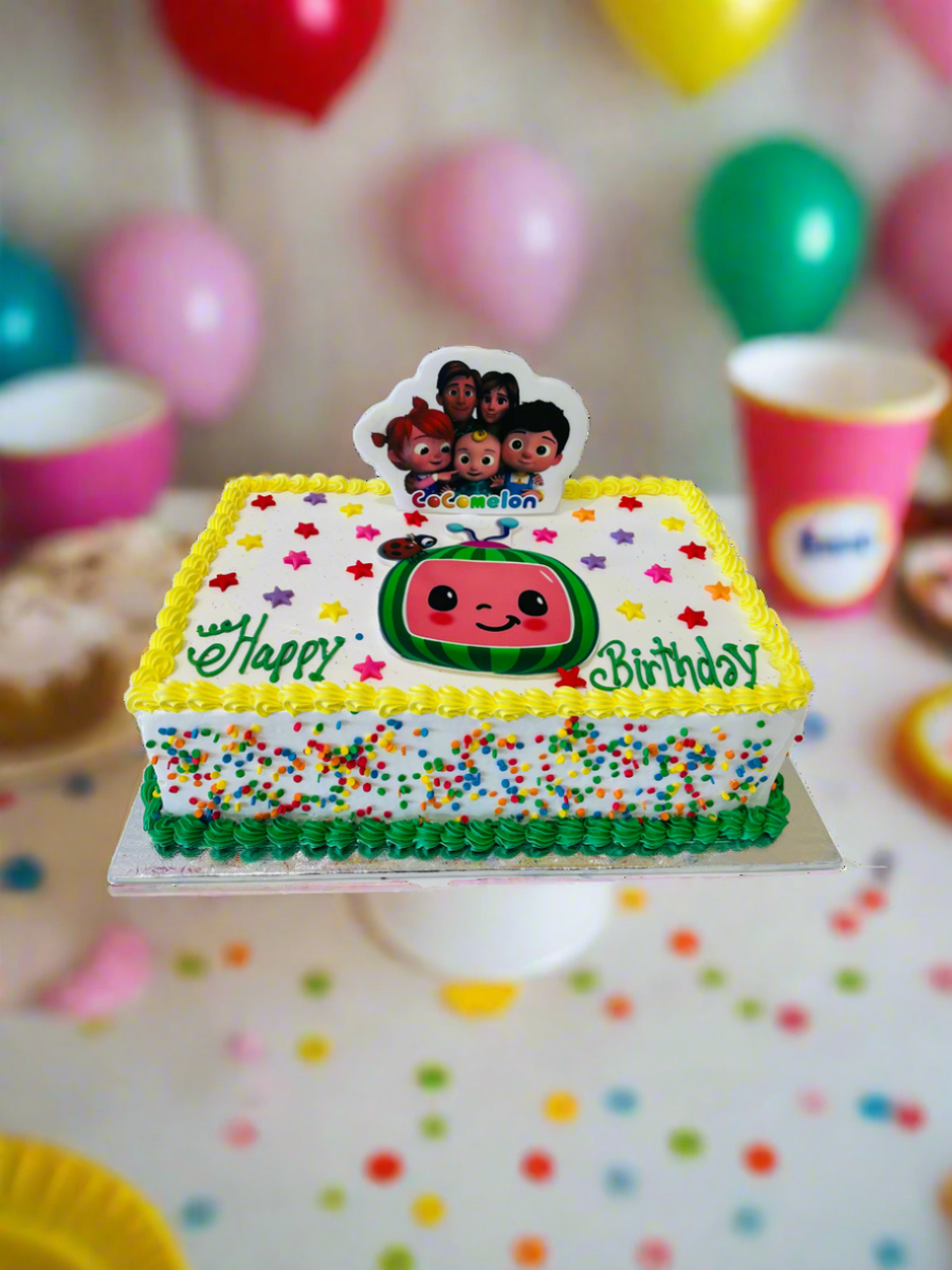Cocomelon & Stars Cream Cake