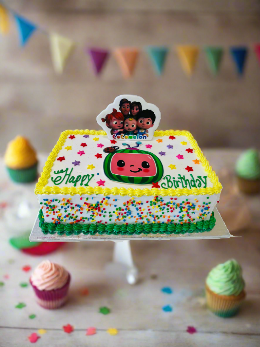 Cocomelon & Stars Cream Cake