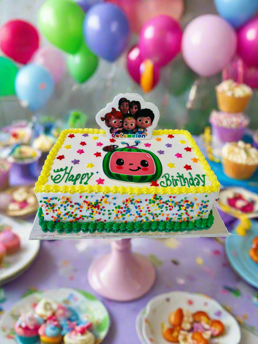 Cocomelon & Stars Cream Cake