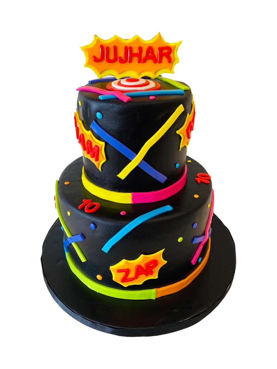 Confetti Tiered Fondant Cake