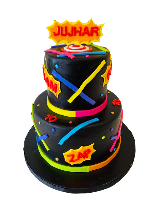 Confetti Tiered Fondant Cake