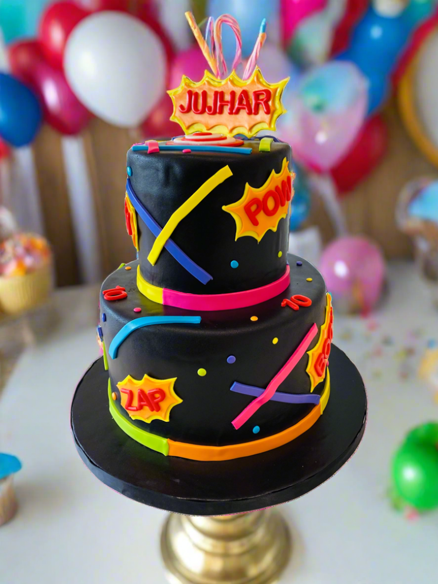 Confetti Tiered Fondant Cake