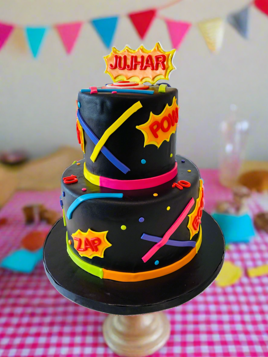 Confetti Tiered Fondant Cake