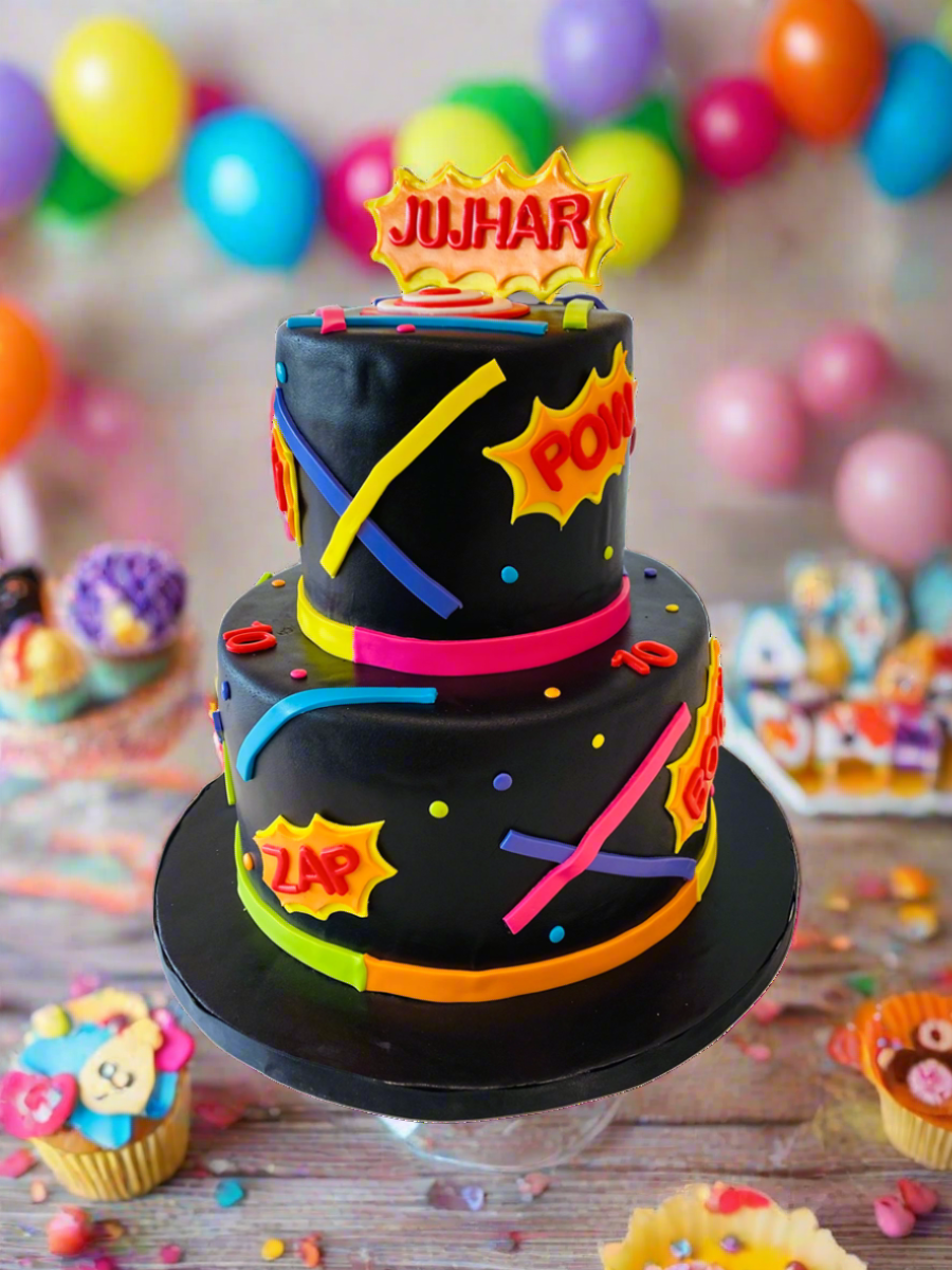 Confetti Tiered Fondant Cake