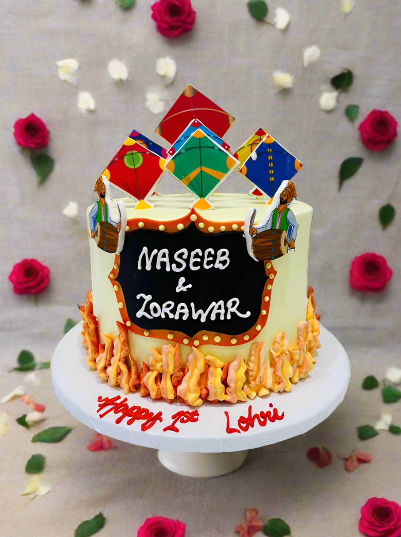 First Lohri Cream Cake
