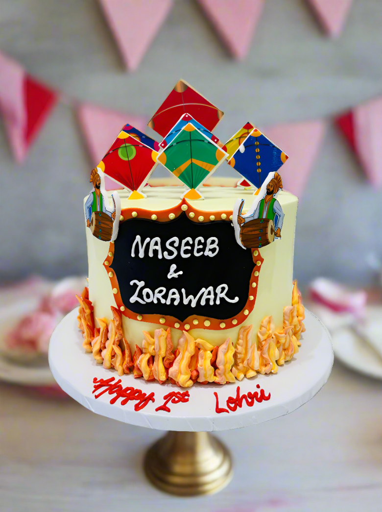 First Lohri Cream Cake