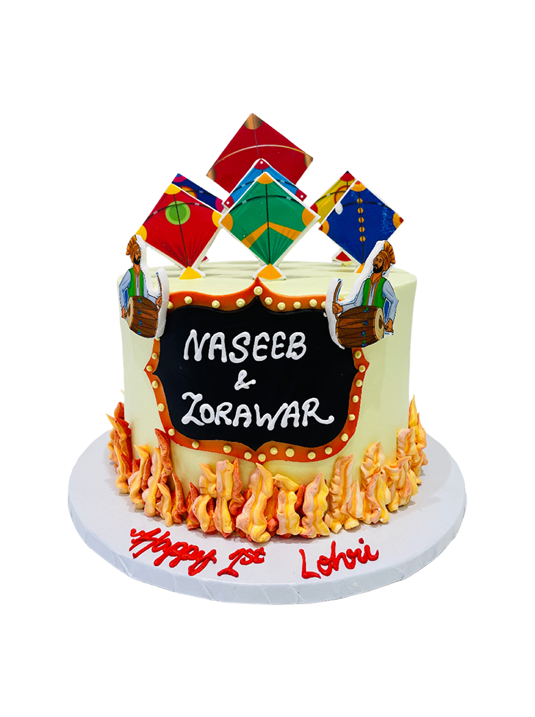 First Lohri Cream Cake