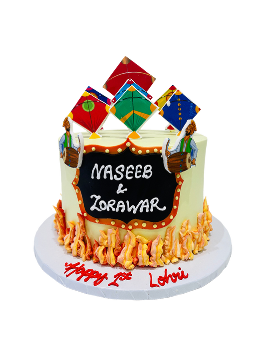 First Lohri Cream Cake