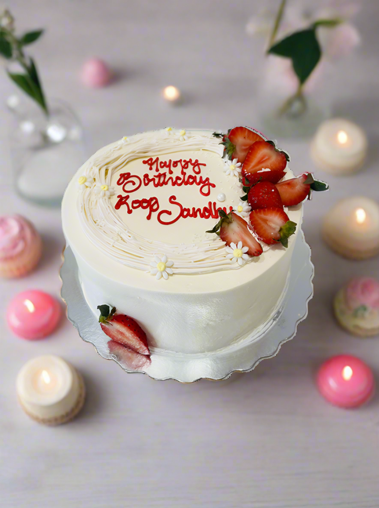 Roop Strawberry Birthday Cake
