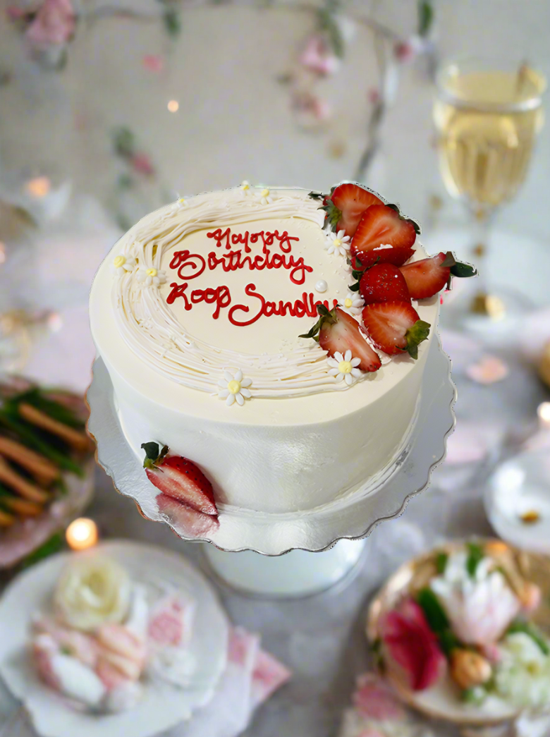 Roop Strawberry Birthday Cake