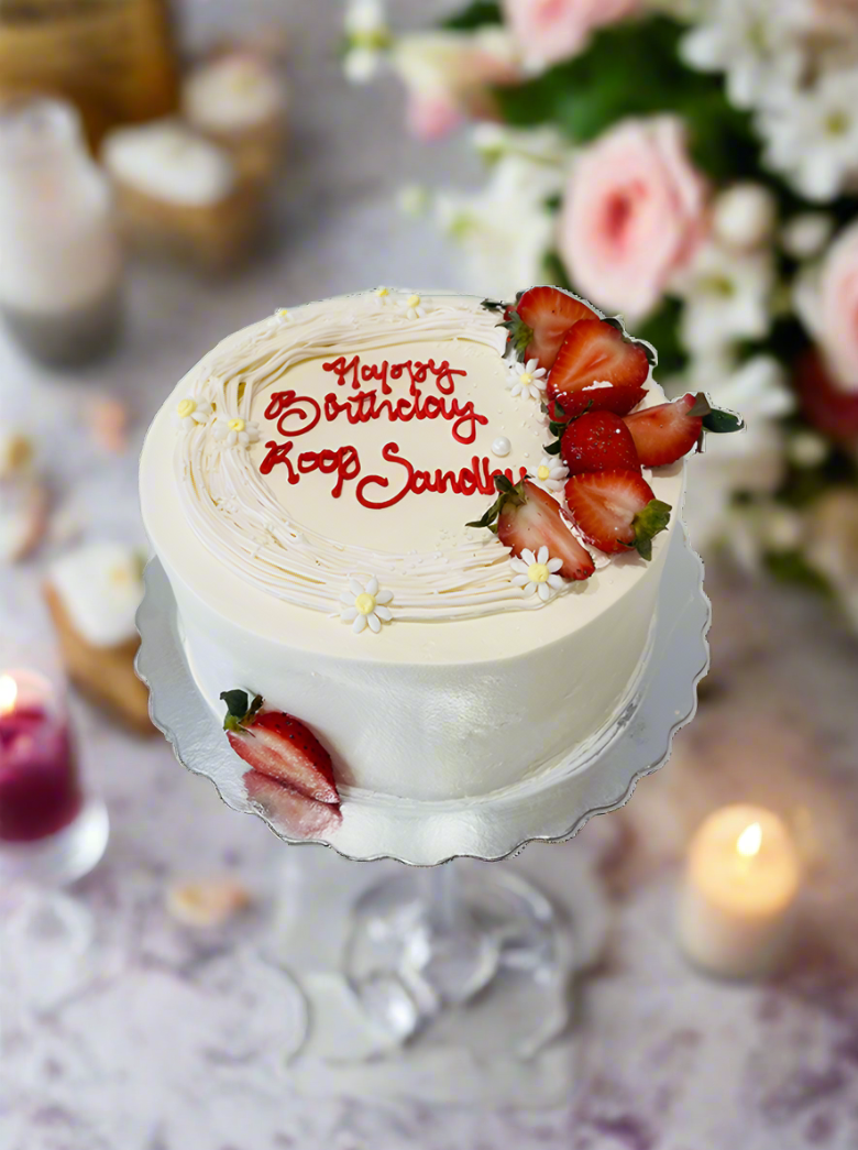 Roop Strawberry Birthday Cake