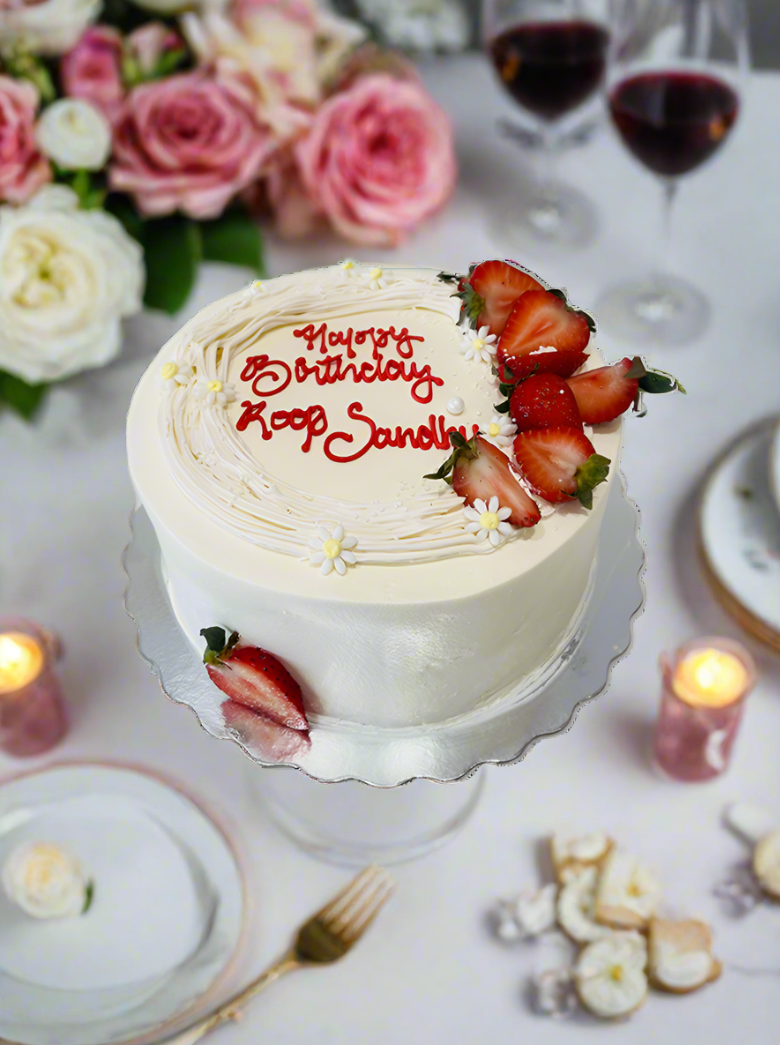 Roop Strawberry Birthday Cake