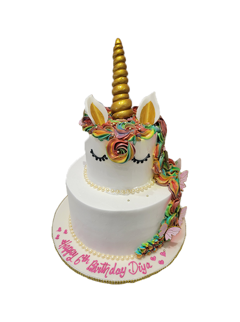 Diya Unicorn Tiered Cake