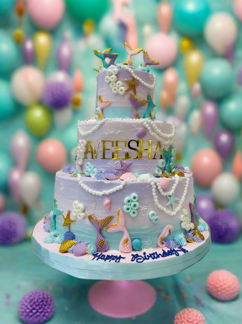 Dhvani Mermaid Tiered Cream Cake