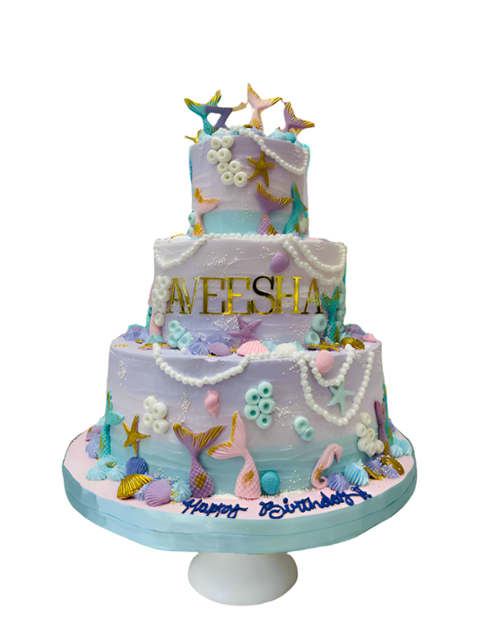 Dhvani Mermaid Tiered Cream Cake