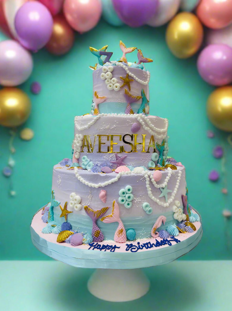 Dhvani Mermaid Tiered Cream Cake