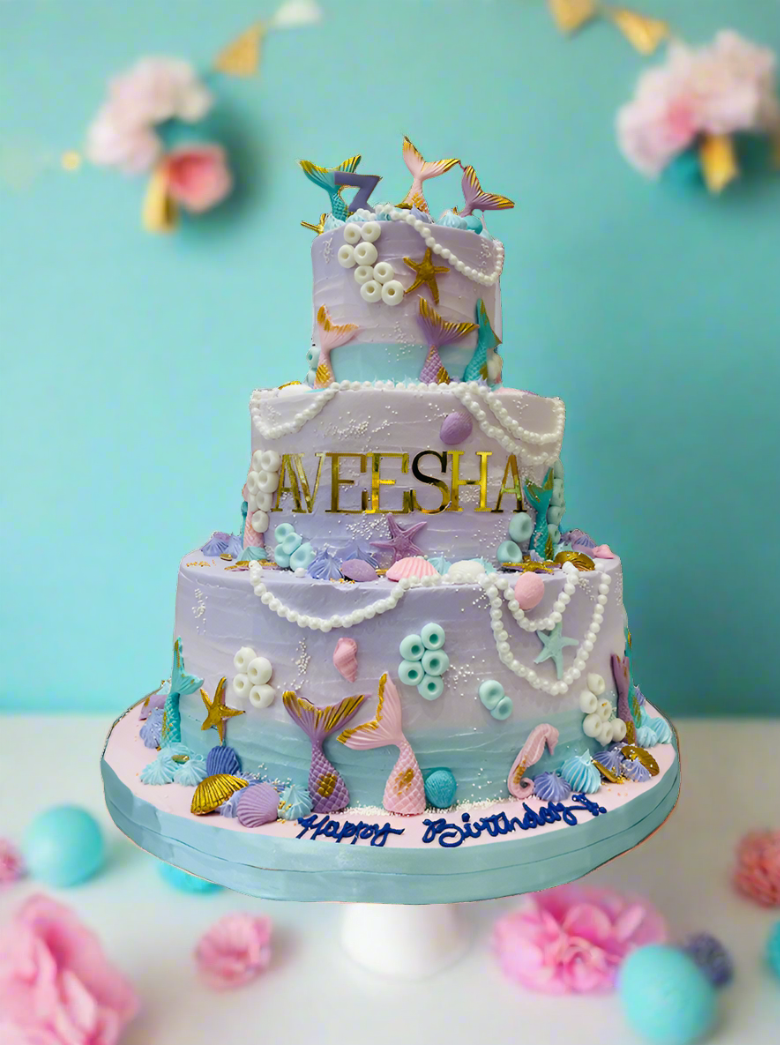Dhvani Mermaid Tiered Cream Cake