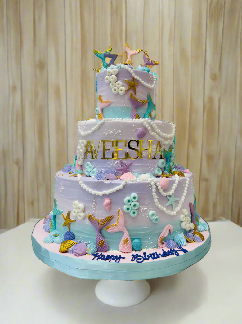 Dhvani Mermaid Tiered Cream Cake