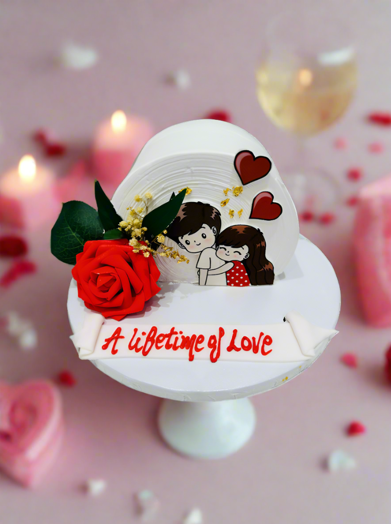 Elegant Couple's Arch Celebration Cake