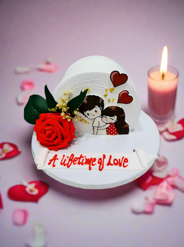 Elegant Couple's Arch Celebration Cake
