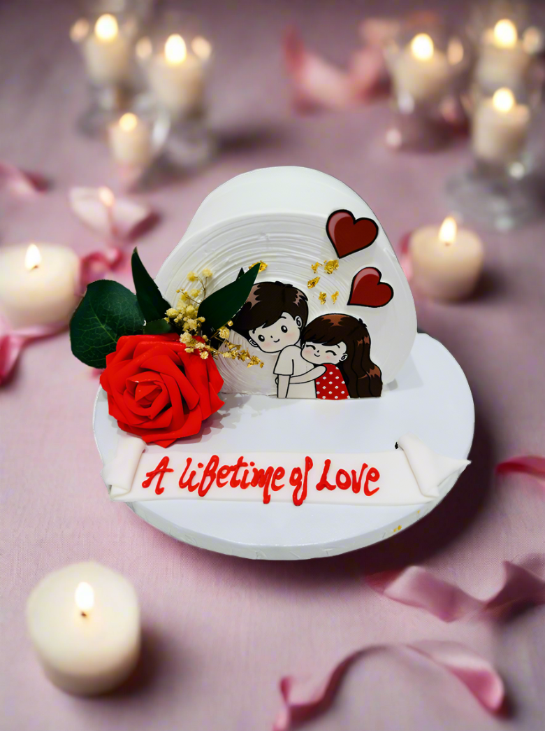 Elegant Couple's Arch Celebration Cake
