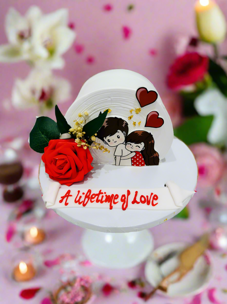 Elegant Couple's Arch Celebration Cake