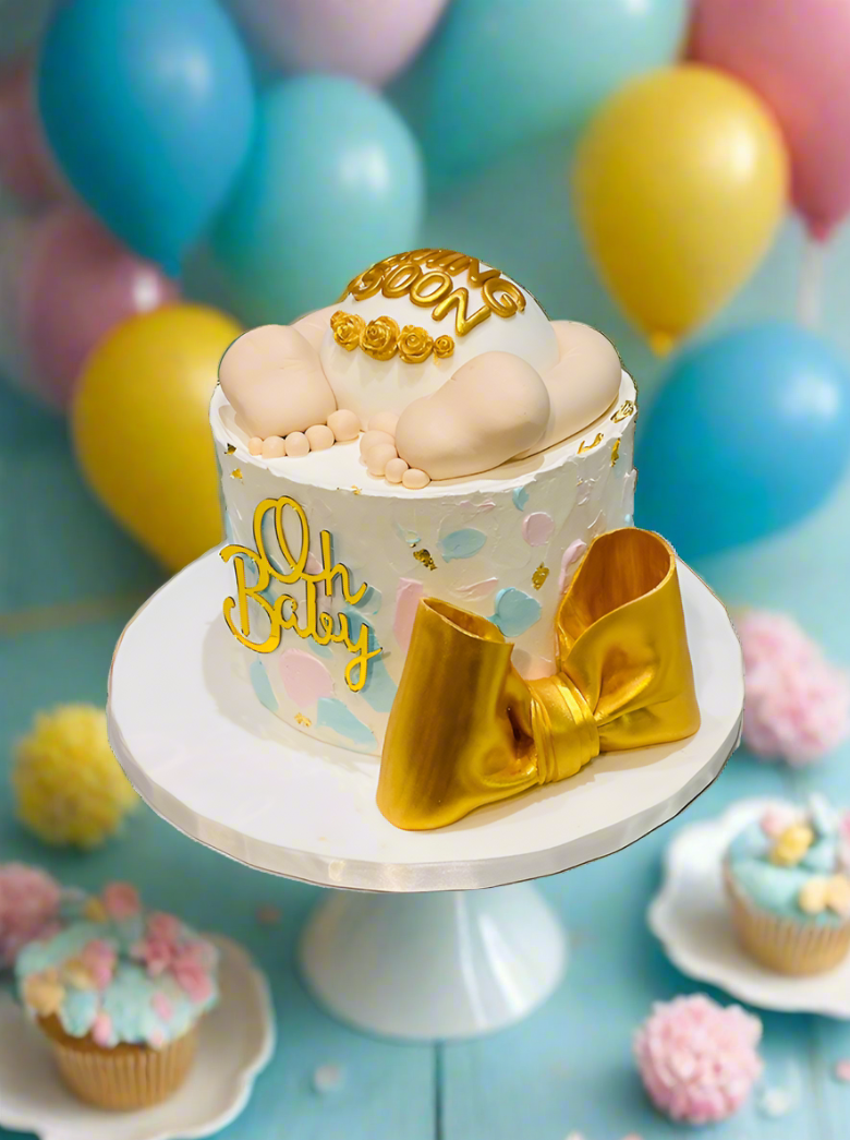 Crawling Baby Cream Cake