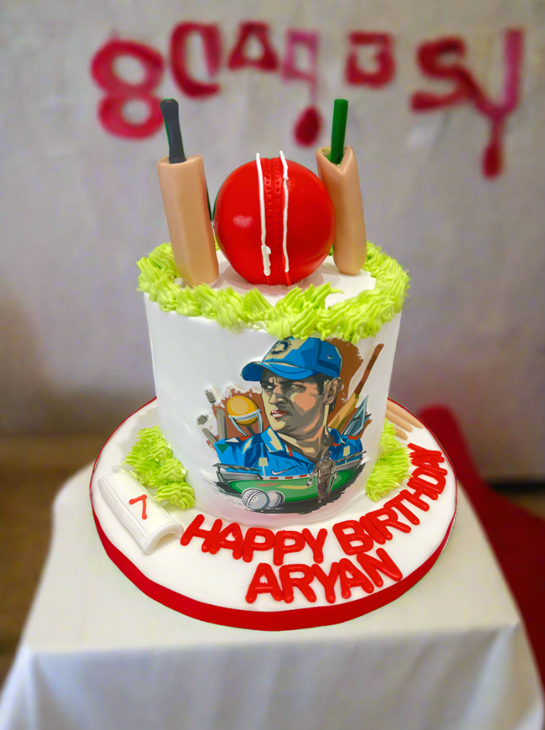 Cricket Cream Birthday Cake