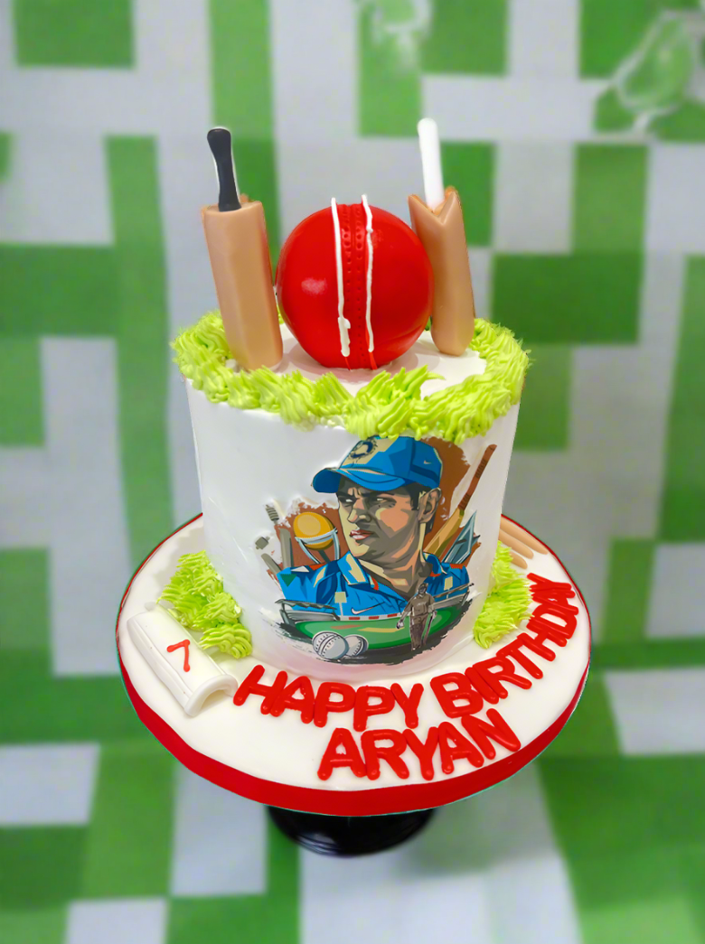 Cricket Cream Birthday Cake