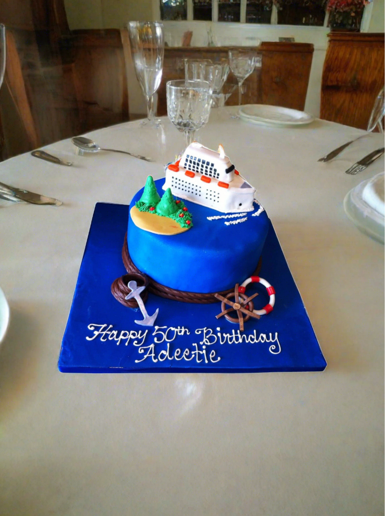 Cruise Fondant Cake