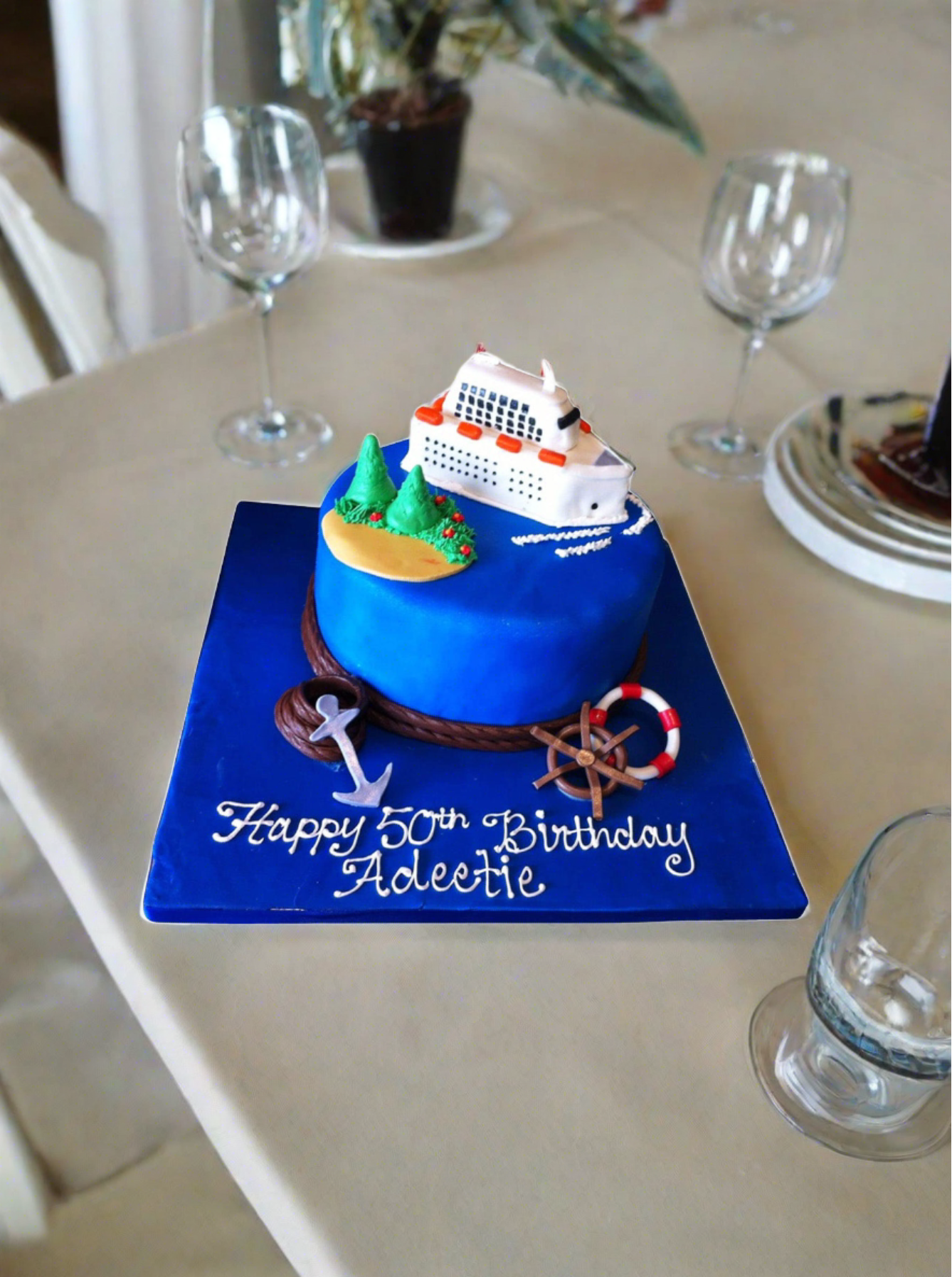 Cruise Fondant Cake
