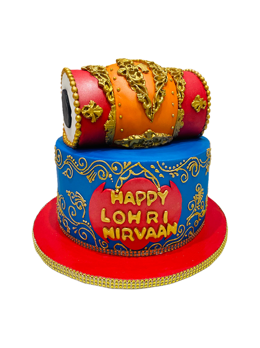 Dhol Lohri Fondant Cake