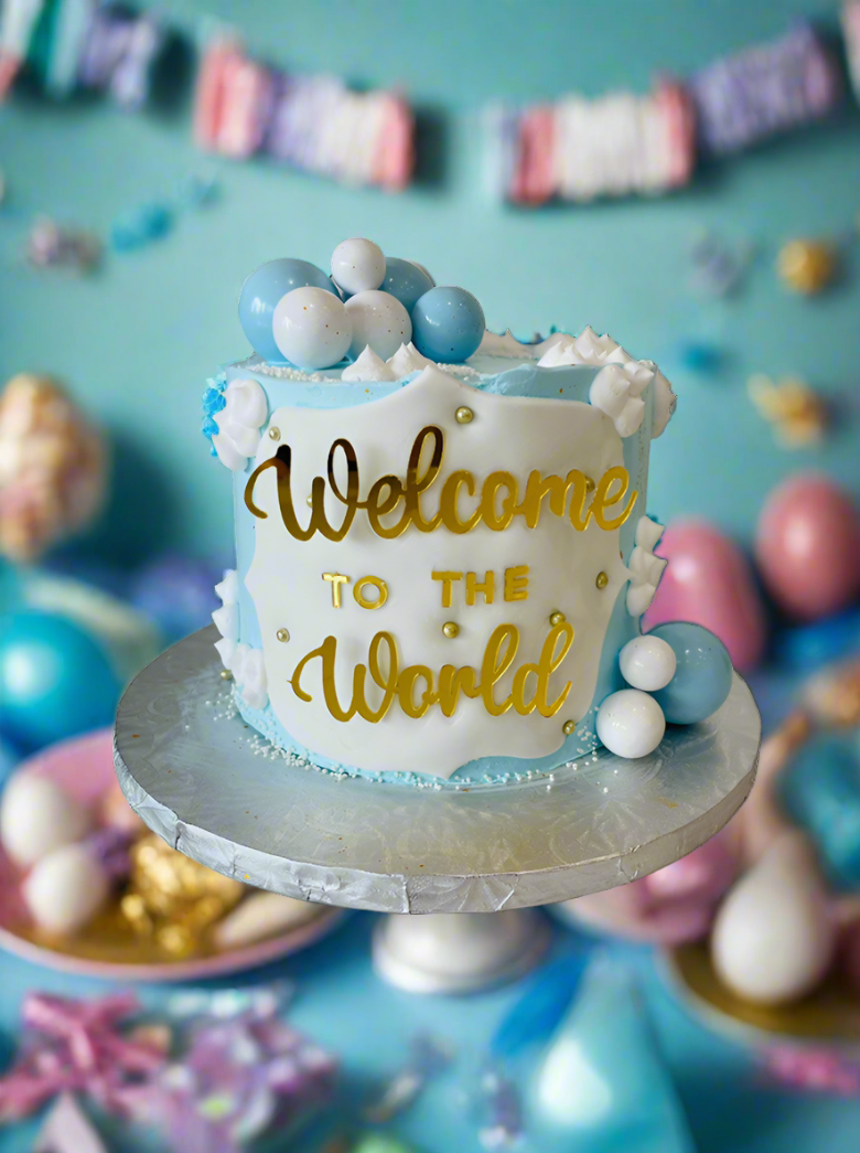 Dhruv Welcome To The World Cream Cake