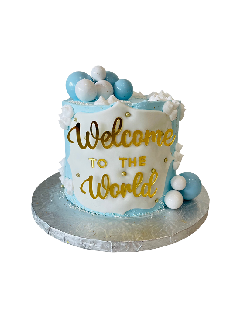 Dhruv Welcome To The World Cream Cake