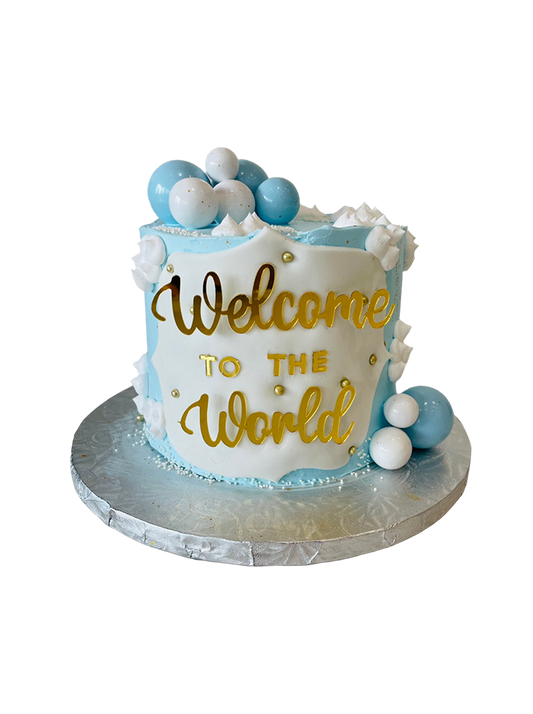 Dhruv Welcome To The World Cream Cake