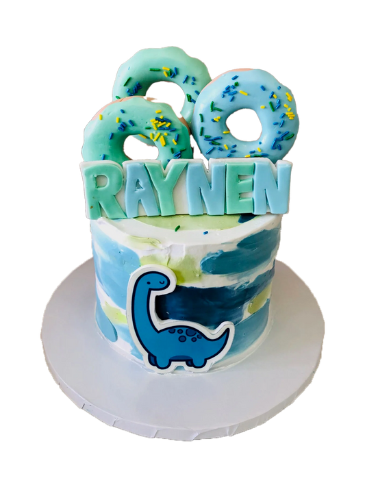 Dinosaur Donut Cream Cake
