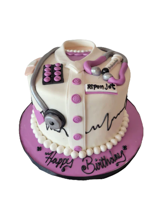 Doctor Coat Fondant Cake