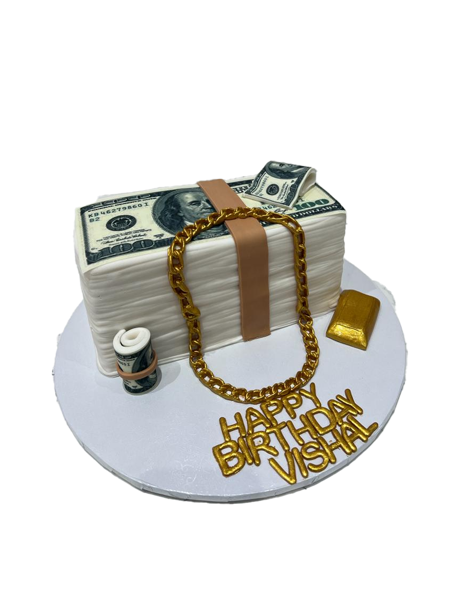 Dollar Bill Molded Fondant Cake