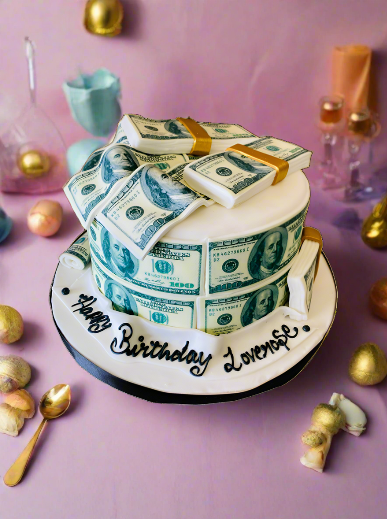 American Dollar Fondant Cake