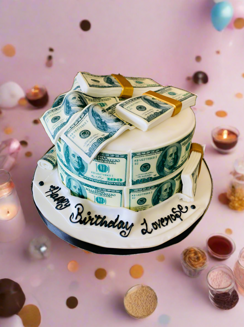 American Dollar Fondant Cake