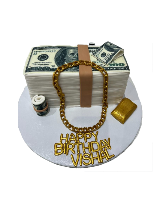Dollar Bill Molded Fondant Cake