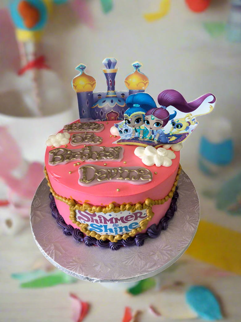 Davina Shimmer And Shine Birthday Cake