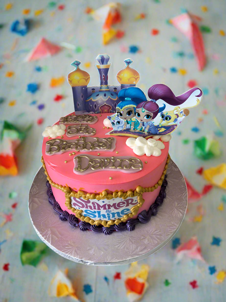 Davina Shimmer And Shine Birthday Cake