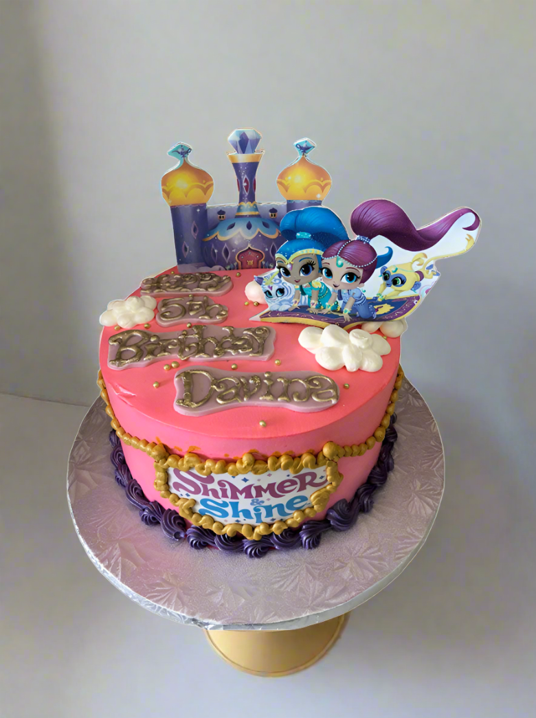 Davina Shimmer And Shine Birthday Cake