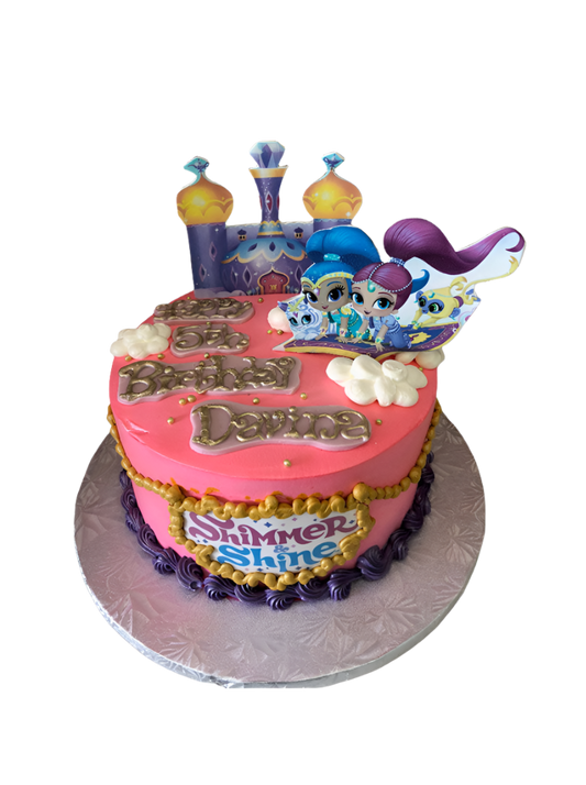 Davina Shimmer And Shine Birthday Cake