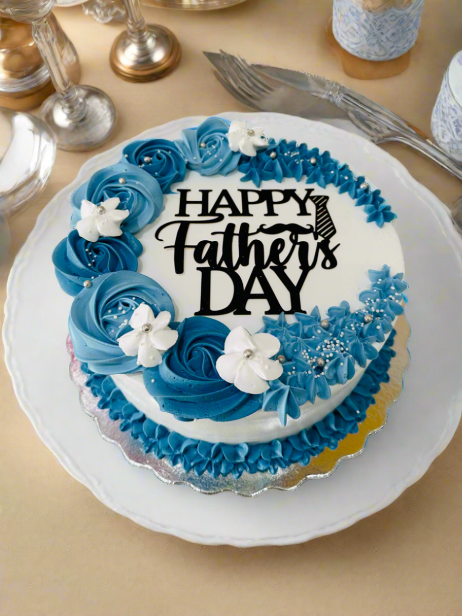 Dusty Blue Father's Day Cake