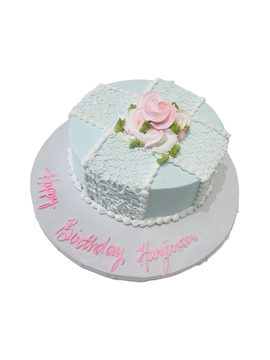 Eva Cream Birthday Cake
