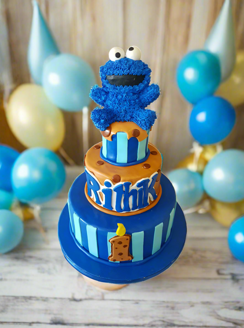 Elmo Tiered Birthday Cake